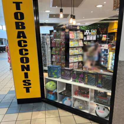 Tobacco display with toys 